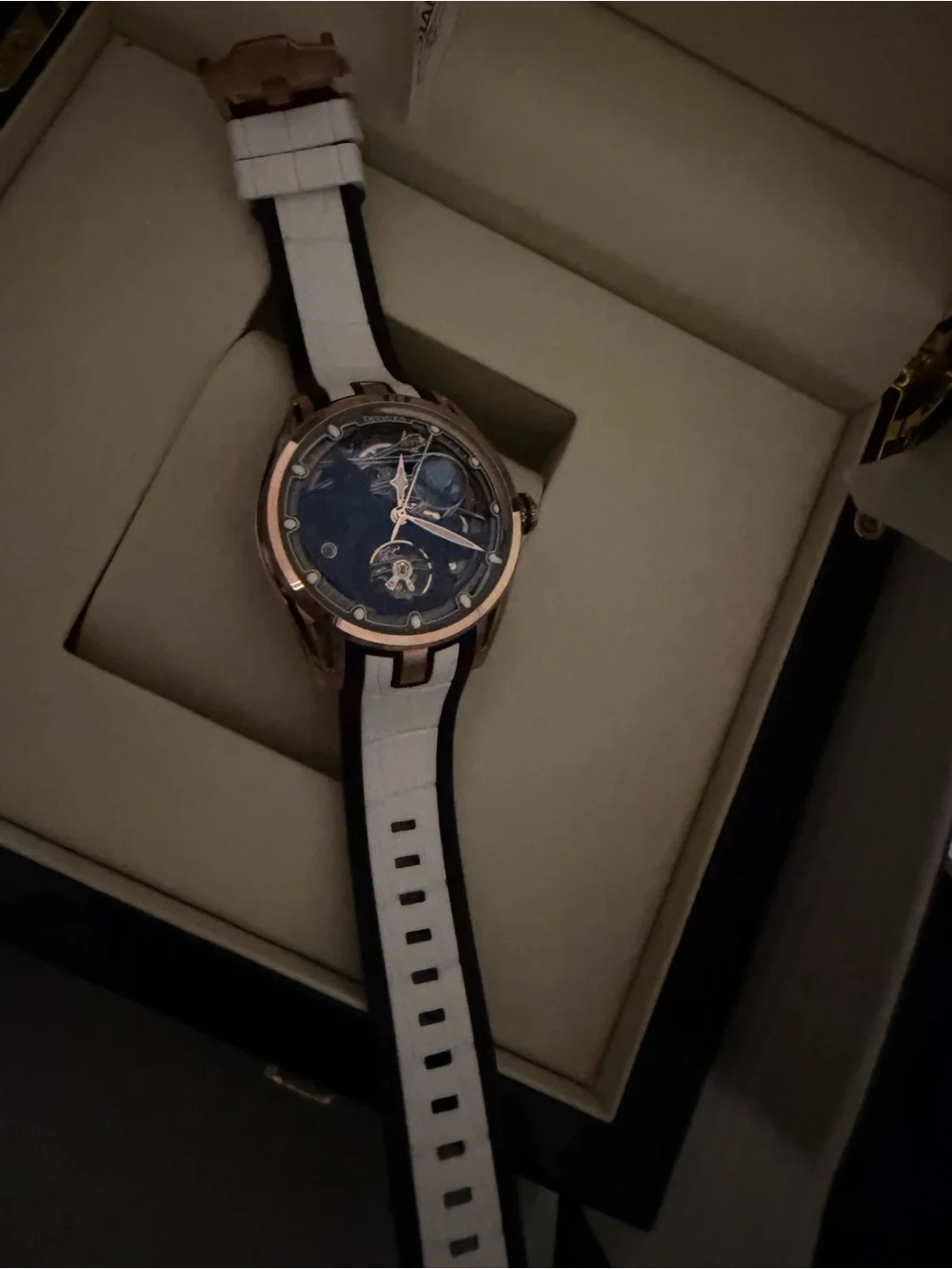 Invicta Celestial Naosia Rose Gold Tone Watch - Black & White